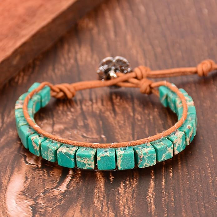 ZOSOJONA 7 Chakra Bracelet Bohemian Handmade Leather Wrap Healing Protection Natural Stone Yoga Beaded Bracelets Boho Friendship Jewelry