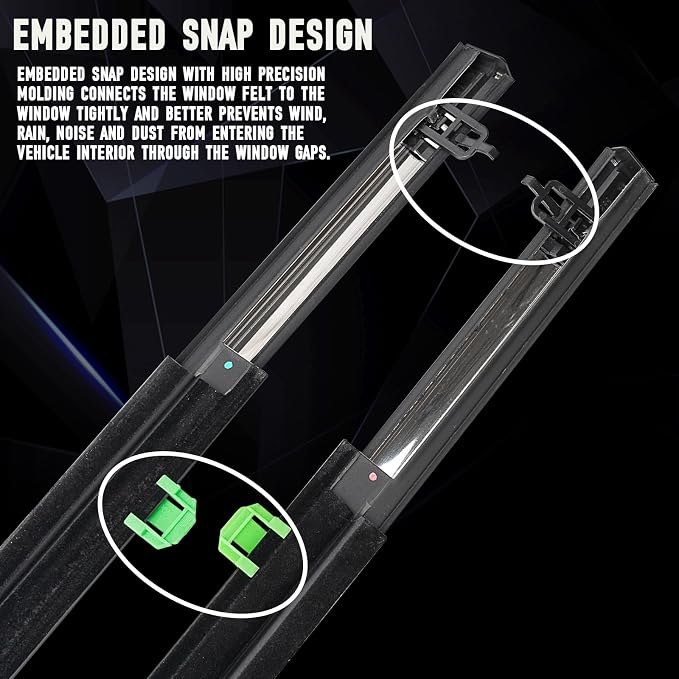 Door Window Trim Seal Weather Stripping Moulding Belt Glass Sweep Felt Kit Fit - Image 6