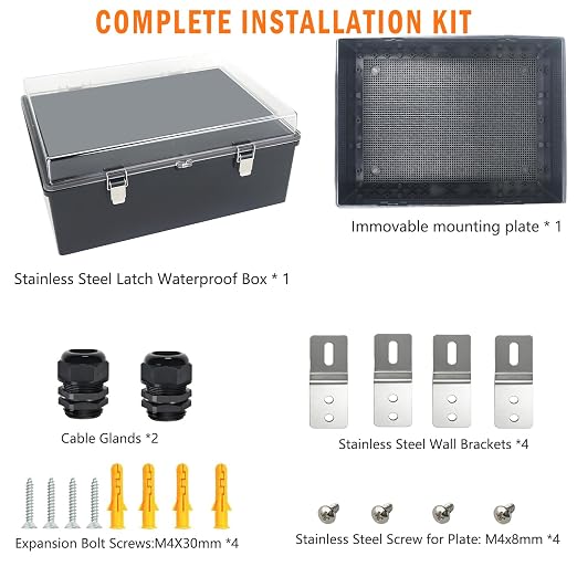 Electrical Junction Box, IP67 Waterproof Outdoor Box ABS Plastic Enclosure - Image 6