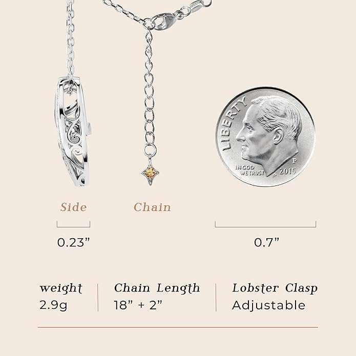 ARINZA Moissanite Necklace for Women, 1 Ct 925 Sterling Silver Dancing Diamond Pendant, 18+2 Inch Chain, Valentine’s Day Christmas Gift for Her, Wife, Mom, Anniversary, Birthday