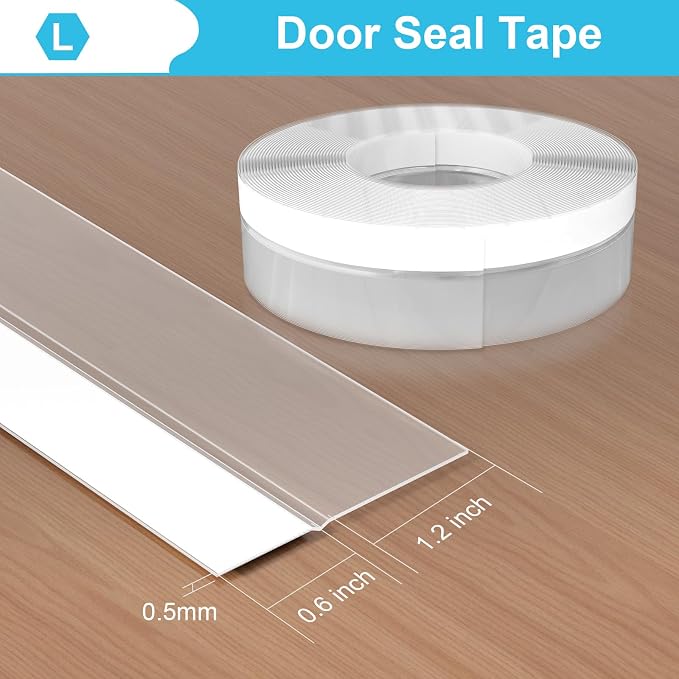 Weather Stripping Door Seal, 40 Ft Shower Door Seal, 45mm | Flexible door sweep - Image 2