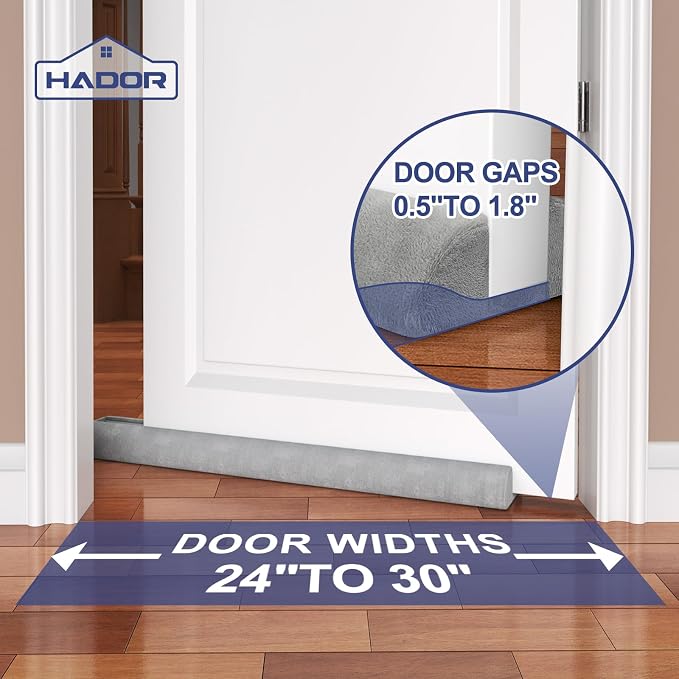 HADOR Door Draft Stopper for Bottom of Door, Adjustable 30 in, Double-Sided - Image 2