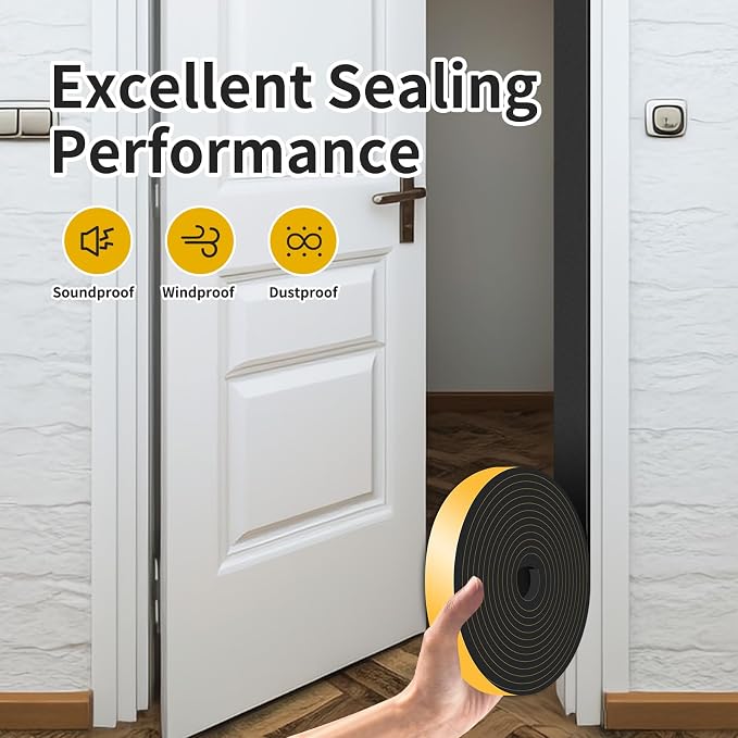 Weather Stripping Door Seal, High Density CR, 1 in x 1/4 in x 66Ft | Weather - Image 7