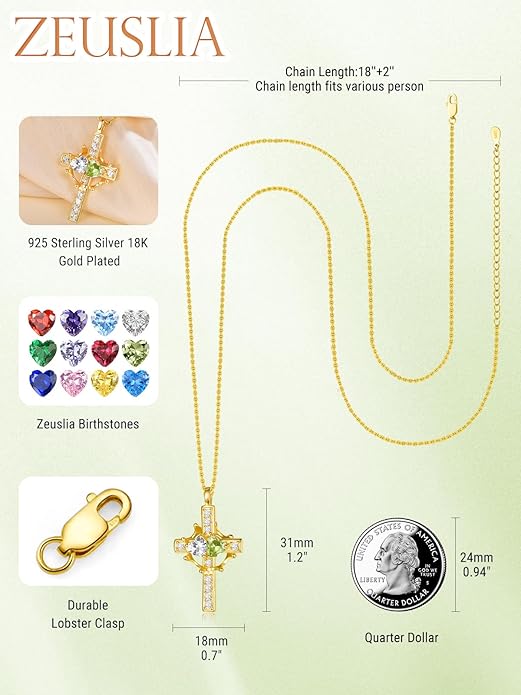 Valentine's Day Gifts for Wife 925 Sterling Silver Double Birthstone Pendant Necklaces I Love You for Always and Forever Necklace Anniversary Birthday Gifts for Wife Girlfriend Mom Her