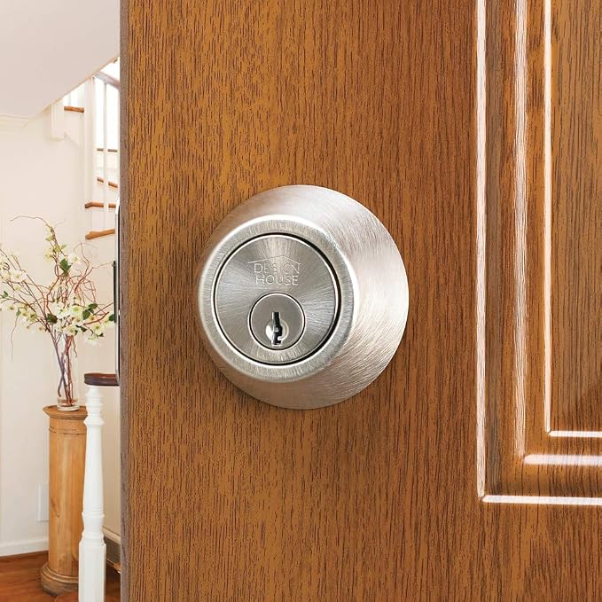 Design House Pro Series Deadbolt Latch, Satin Nickel | 2-Way Adjustable - Image 3