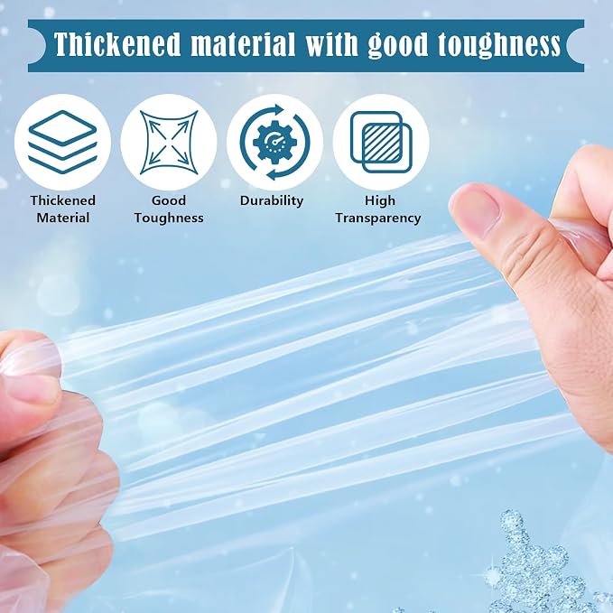 Window Insulation Kit for Winter, 63×394" Window Plastic for Winterizing Kit | - Image 5