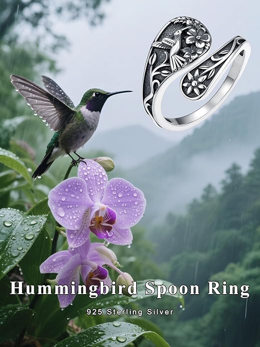 Vintage Adjustable Thumb Rings 925 Sterling Silver Sunflower/Red Cardinal/Butterfly/Turtle/Skull Ring Jewelrry for Women Men