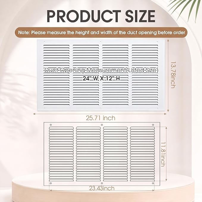 White 2 Pack Ceiling Vent Cover - Image 2