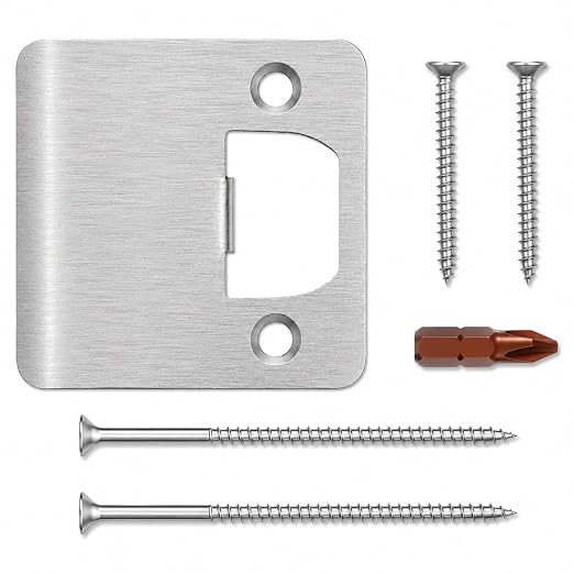 Extended Door Strike Plate, 2-1/2" x 2-1/4" Extended Lip Strike Plate | Matte by Unknown