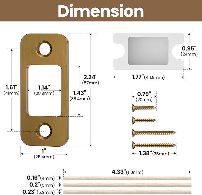 2 Pack Deadbolt Strike Plate Door Backplate, Door Strike Plate - Image 2