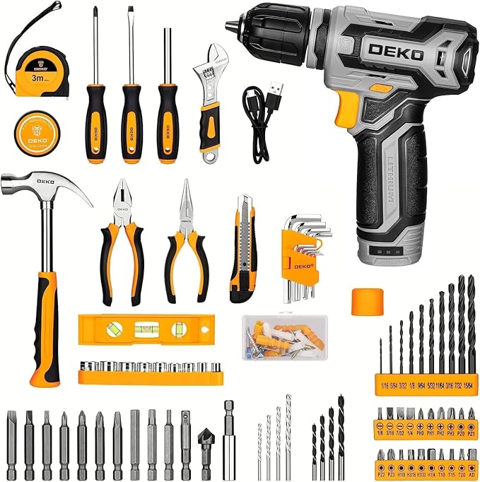 Power Drill Tool Set Kit: DEKOPRO Cordless Drill Tool Box - Image 2