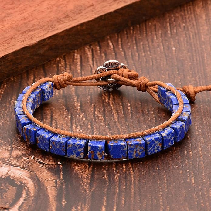 ZOSOJONA 7 Chakra Bracelet Bohemian Handmade Leather Wrap Healing Protection Natural Stone Yoga Beaded Bracelets Boho Friendship Jewelry