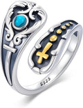 Spoon Rings for Women 925 Sterling Silver Sunflower Adjustable Thumb Spoon Rings Celtic Knot Promise Engagement Statement Boho Vintage Finger Open Antique Rings Jewelry