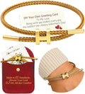 Valentines Day Gifts for Her: Fashion Accessories To My Love Adjustable Gold Rope Bracelets - Anniversary Birthday Gift for Girlfriend Wife Mom - Romantic I Love You Valentines Gift for Women Couple