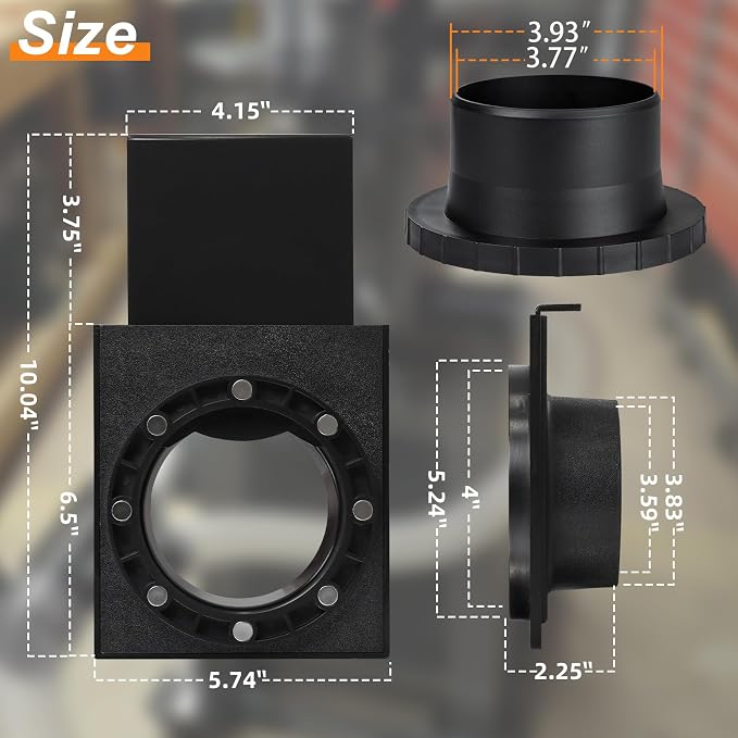 4"Magnetic Dust Collection Fittings, Mag 4Inch Blast Gate - Image 2