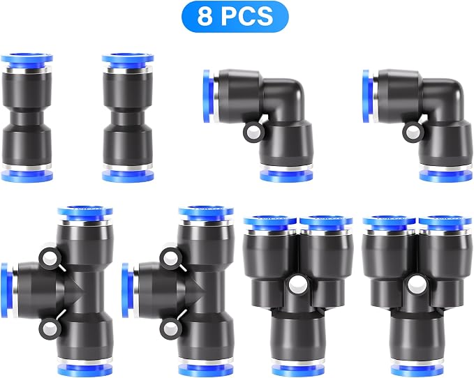 TAILONZ PNEUMATIC 1/2 Inch od Push to Connect Fittings Pneumatic Fittings Kit 2 - Image 7