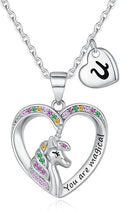 Unicorn Necklace for Girls Gifts for Girls Little Girl Jewelry Birthday Gift for Girl Daughter Granddaughter Niece-No tarnish, No reactions for sensitive skin Hypoallergenic