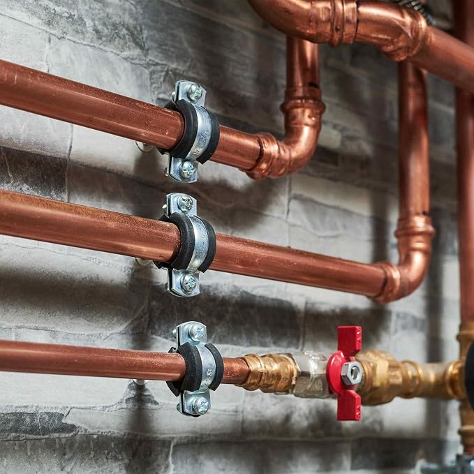 HARFINGTON 4 Set Split Ring Pipe Hanger 4-5/16" Galvanized Steel Sheet Wall - Image 6