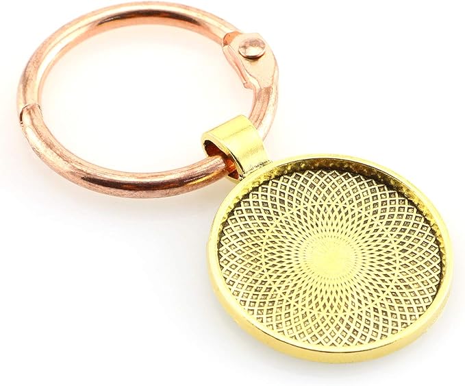 25pcs Round Bezel Pendant Trays Setting Cabochon Blank Base for DIY Crafting Photo Jewelry Findings Making Accessories 25mm
