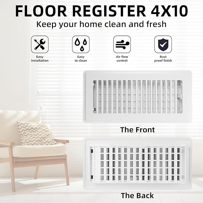 Floor Register 6x12-4 Pack Vent Covers - Image 4