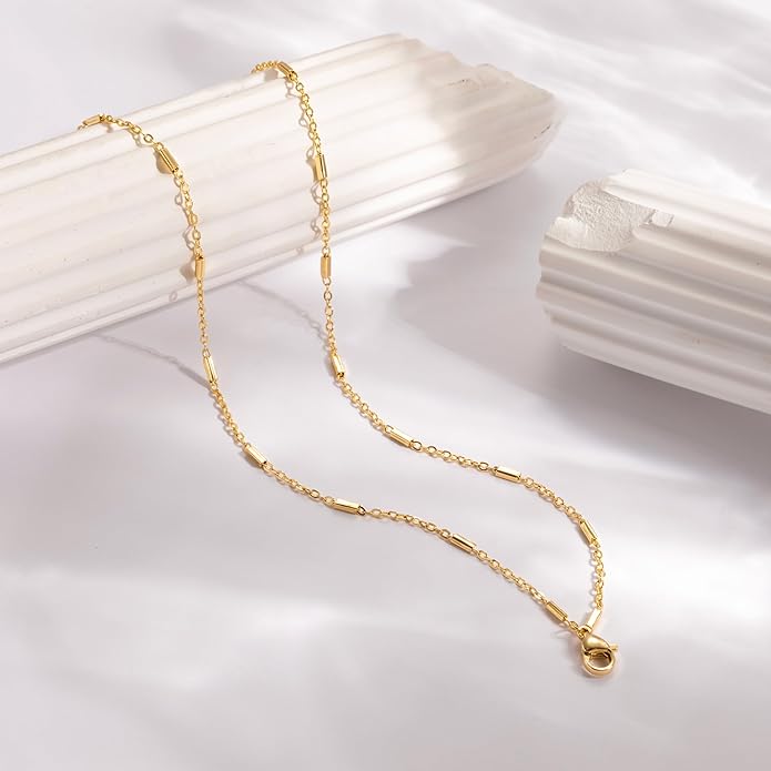 DEARMAY Dainty 14K Gold Plated Ankle Bracelets for Women, Waterproof 14K Gold Plated Link Chain Anklets Non Tarnish Set Pack Summer Beach Jewelry Gift