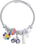 Charm Bracelets for Girls Cute Cartoon Friendship Bracelets Adjustable Bangle Gifts for Girls DIY Jewelry