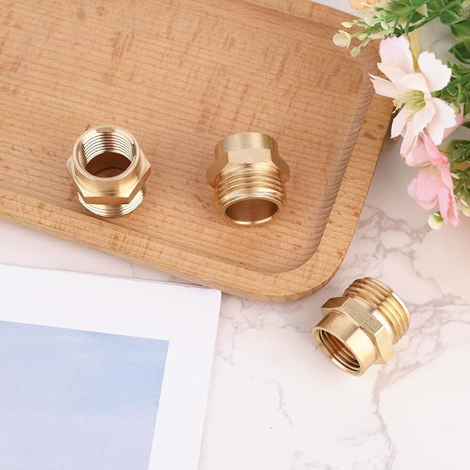 2pcs Garden Hose Adapter, 1/2" NPT Female to 3/4" GHT Male Hose Connector | - Image 6