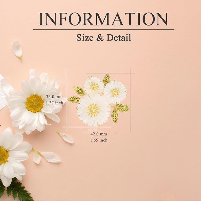 Flower Floral Brooch Pin Pearl Rhinestone Crystal Brooches Pins Scarf Brooch Clip Christmas Lapel Pin Dress Accessories for Women