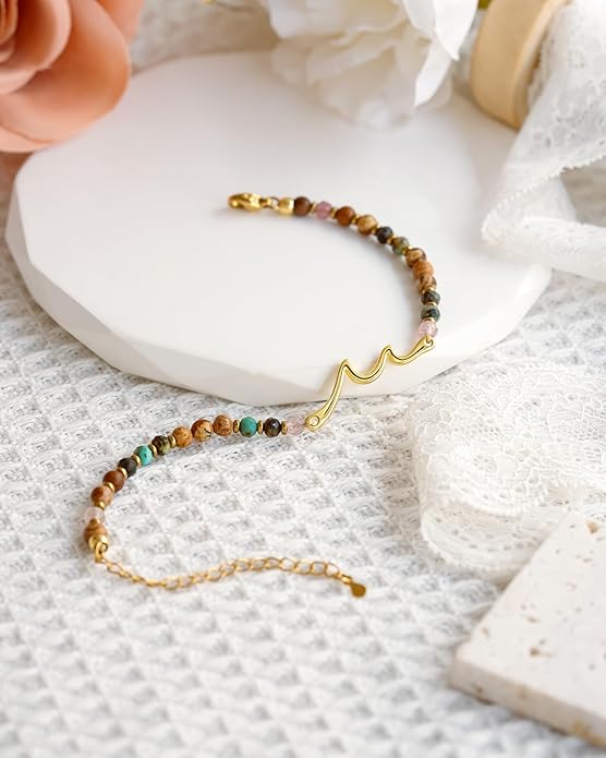 Tarsus Wave Bracelet, The Waves of Life We've been Through, Unique Gifts for Birthday, Valentine’s Day, Christmas, Meaningful Gifts for Friends Sister Daughter Niece...