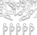 uxcell Letter Charm, Alloy Letter Initial Alphabet Charm for DIY Crafts Jewelry Making Bracelet Earrings Necklace