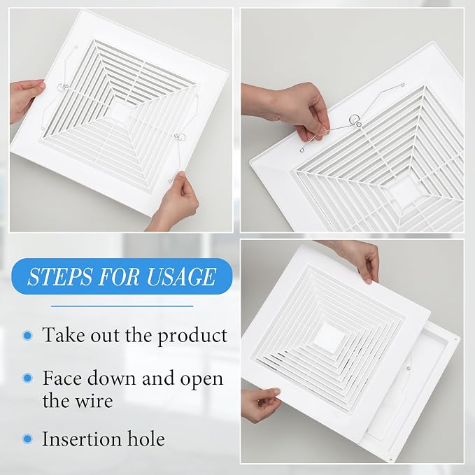 Baquler 1 Pcs 11 x 11'' Exhaust Bathroom Fan Cover - Image 4