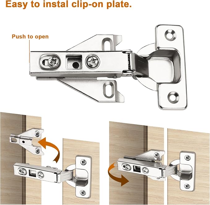 Probrico 12 Pairs（24 Pack） Kitchen Cabinet Hinges - Image 4