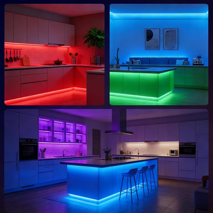 5V USB LED Strip Lights, 3.28FT 3Key COB Light Strip RGB, Short LED Strip Light - Image 4