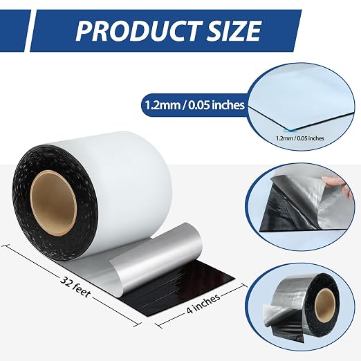 BXI Fluorocarbon Film Asphalt Waterproof Tape, 4 Inches X 32 Feet, Weatherproof - Image 2