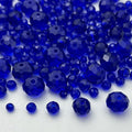 600pcs Crystal Glass Beads 3mm 4mm 6mm 8mm 10mm Rondelle Faceted Crystal Beads Spacer Beads for Necklace Bracelet Earrings DIY Jewelry Crafts Making Supplies(Deep Blue)