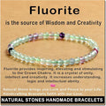 AD Beads Handmade Gemstone Stretch Elastic Bracelet Crystal Healing Reiki Nature's Beauty and Spiritual Essence Unisex