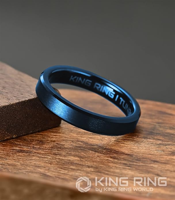 King Ring Tungsten 4/6/8/10mm Rings – Super Polished Matt Finish Tungsten Rings – Designed in USA