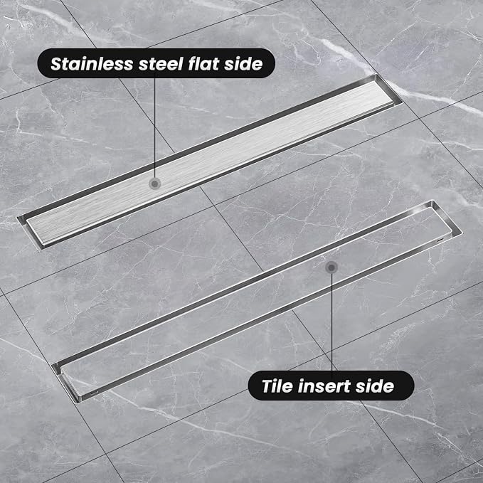 EXF Linear Shower Drain 36 Inch Brushed Nickel - Image 3