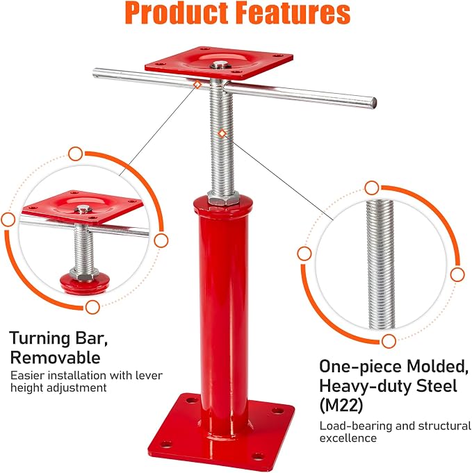 2 Pack House Floor Jacks, 11023 LBS Max Load | Adjustable House Leveling Post - Image 6