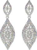 Elegant Rhinestone Dangle Earrings Crystal Wedding Bridal Long Dangling Drop Earrings Chandlier Earrings for Women Bridesmaid