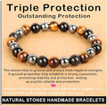 AD Beads Handmade Gemstone Stretch Elastic Bracelet Crystal Healing Reiki Nature's Beauty and Spiritual Essence Unisex