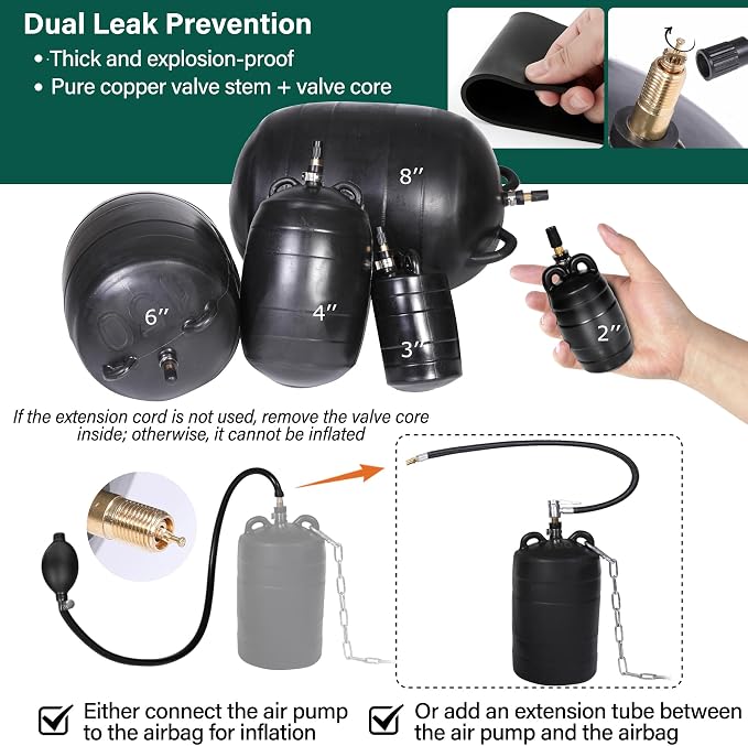 3 Inch Inflatable Pipe Plug Balloon Kit - Image 6