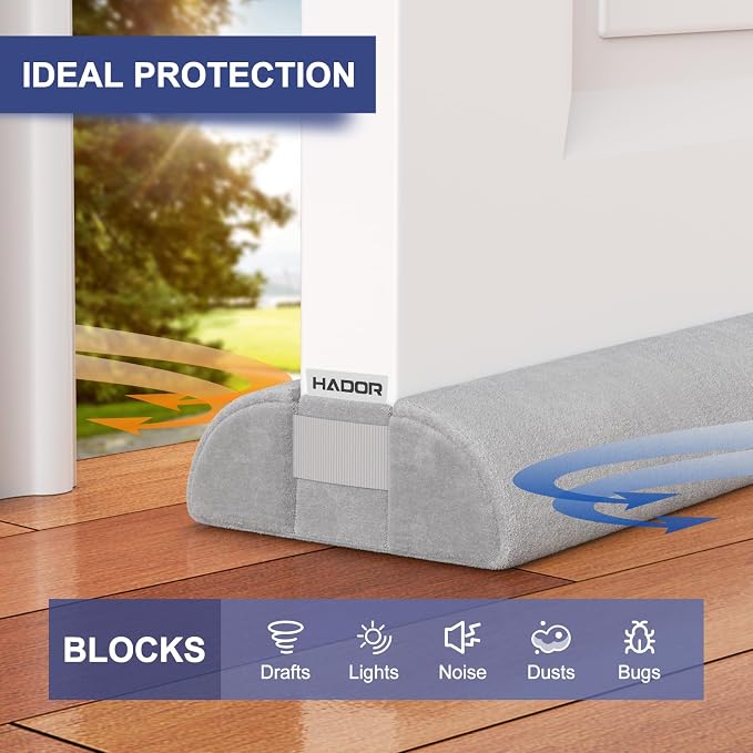 HADOR Door Draft Stopper for Bottom of Door, 32 Inch Under Draft Air Noise - Image 3