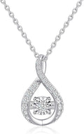 Sterling Silver Lab Grown Diamond Halo Pendant Necklace, Chain Included,ideal gift for anniversaries, birthdays, or any milestone celebration