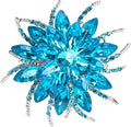 Wanheart Sunflower Brooch Pin Rhinestone Crystal Flower Jewelry Vintage Elegant Brooch for Women Dress Hat Bag Accessories