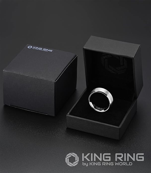 King Ring Tungsten 4/6/8/10mm Rings – Super Polished Matt Finish Tungsten Rings – Designed in USA