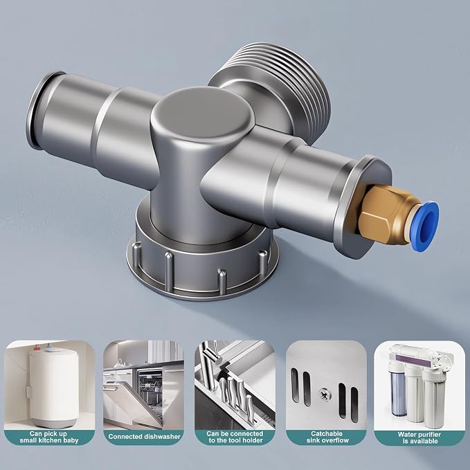 Double Sink Drain Kit Space Saving Kitchen Sink Drain Kit Expandable Flexible 1 - Image 5