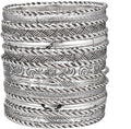 16Pcs Gold Bangle Bracelets for Women - Multi Layer Stackable Textured Bracelets Boho Jewelrys Set.
