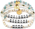 Little Words Project Mother's Day Gifts, The Original Word Bracelet, Made with Colorful Beads and Plated Brass Hardware, Handcrafted Design & Positive Message