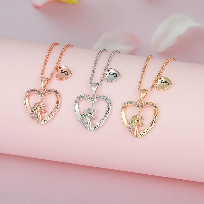 Unicorn Necklace for Girls Gifts for Girls Little Girl Jewelry Birthday Gift for Girl Daughter Granddaughter Niece-No tarnish, No reactions for sensitive skin Hypoallergenic